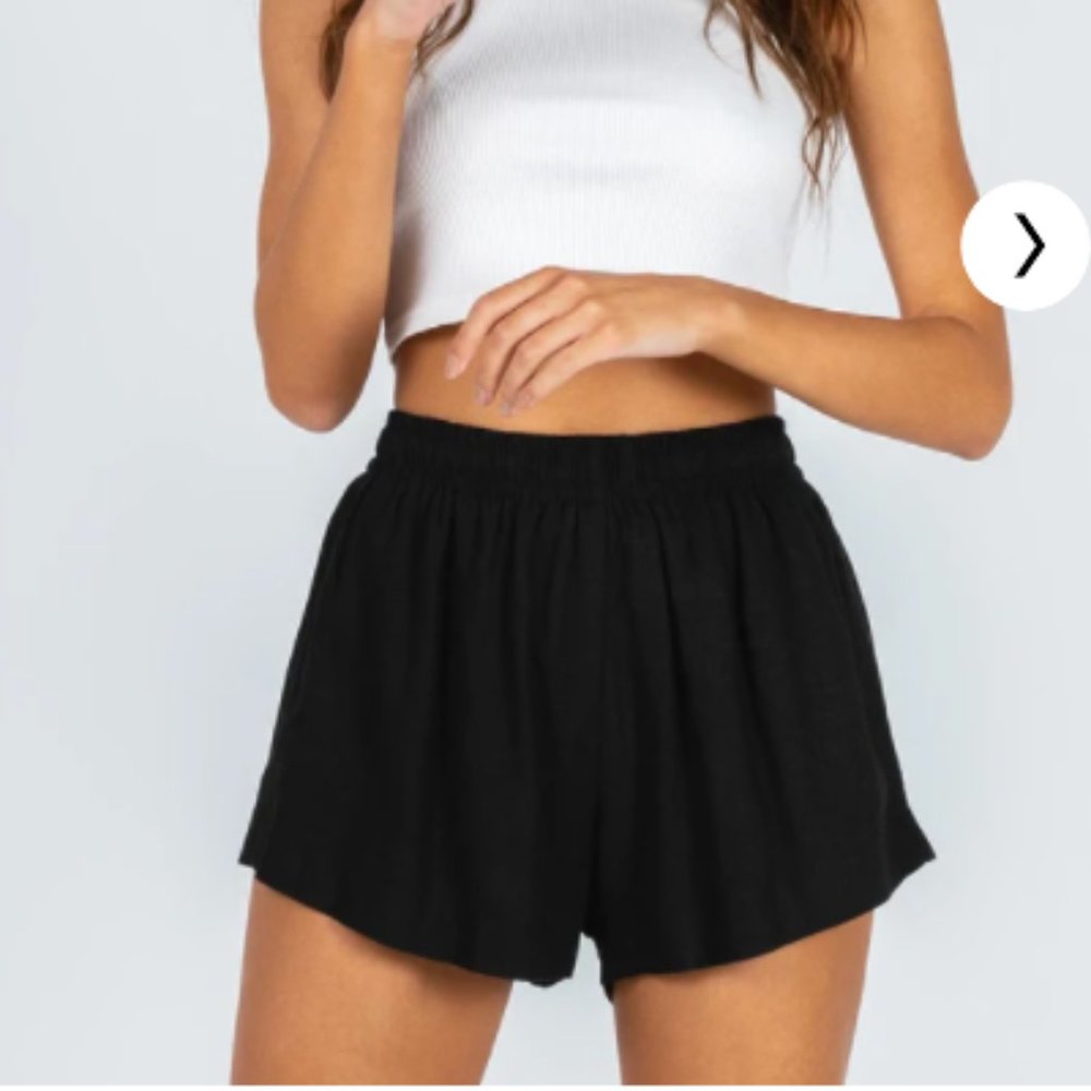 Princess Polly Black Distant Shorts